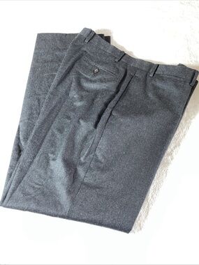Lauren Ralph Lauren Pants Mens 38x33 Charcoal Grey Wool Cashmere Dress Trousers